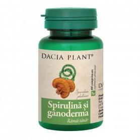 Spirulina cu Ganoderma 60 comprimate, Dacia Plant