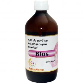 Apa de gura cu argint si cupru coloidal, 500 ml, AquaNano Bios