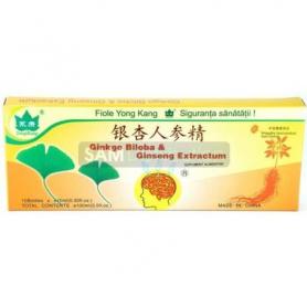 Ginkgo Biloba Ginseng Extractum Yong  Kang 10 fiole buvabile