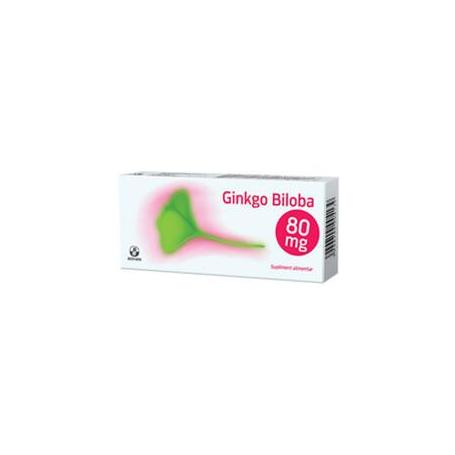 Ginkgo Biloba 80 mg, 30 comprimate, Biofarm