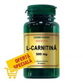 Premium L-Carnitina 500 mg, 30 tablete, Cosmopharm