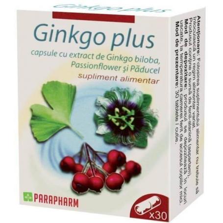 Ginko Plus Gingo biloba, Paducel, Floarea Pasiunii Parapharm